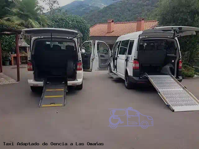 Taxi accesible de Las Omañas a Oencia